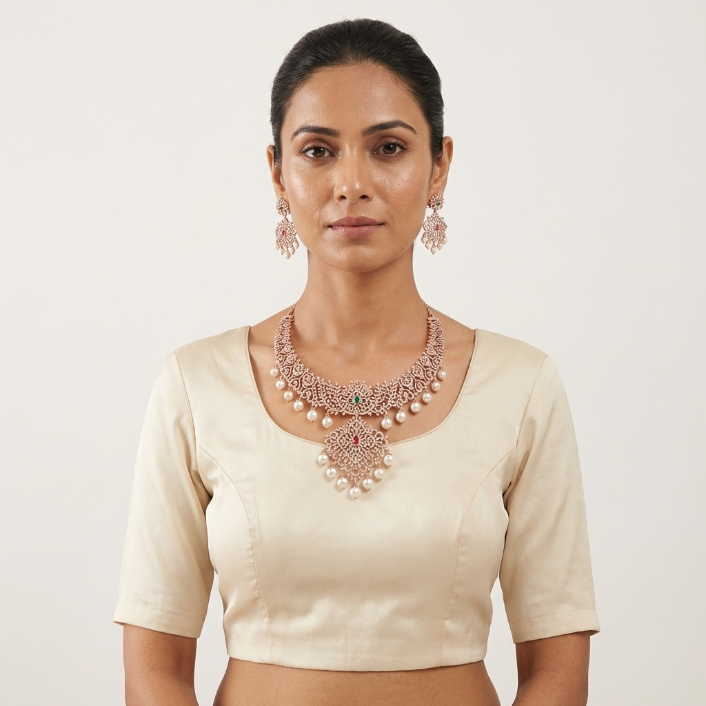 Glittering Diamond Elegance Necklace Set - 3