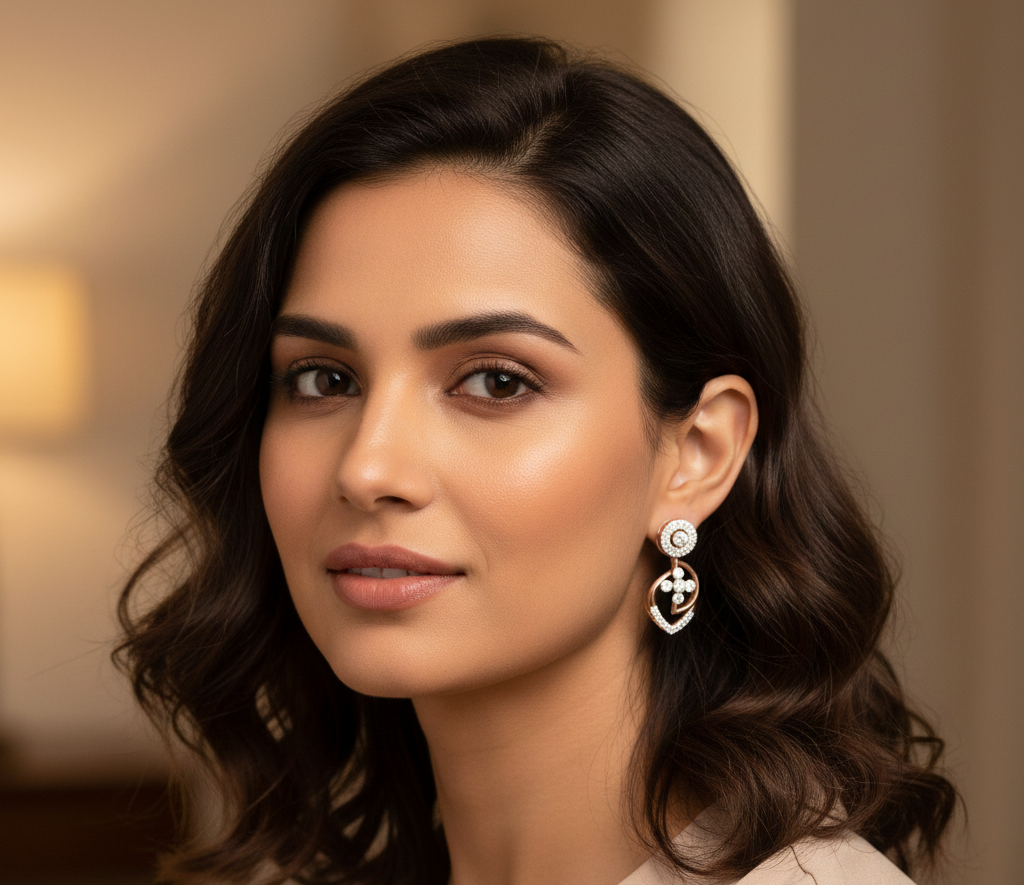 Bellamira Spark Diamond Dangler Earrings