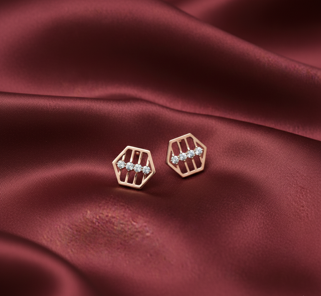 Sophisticated Diamond Stud Earrings