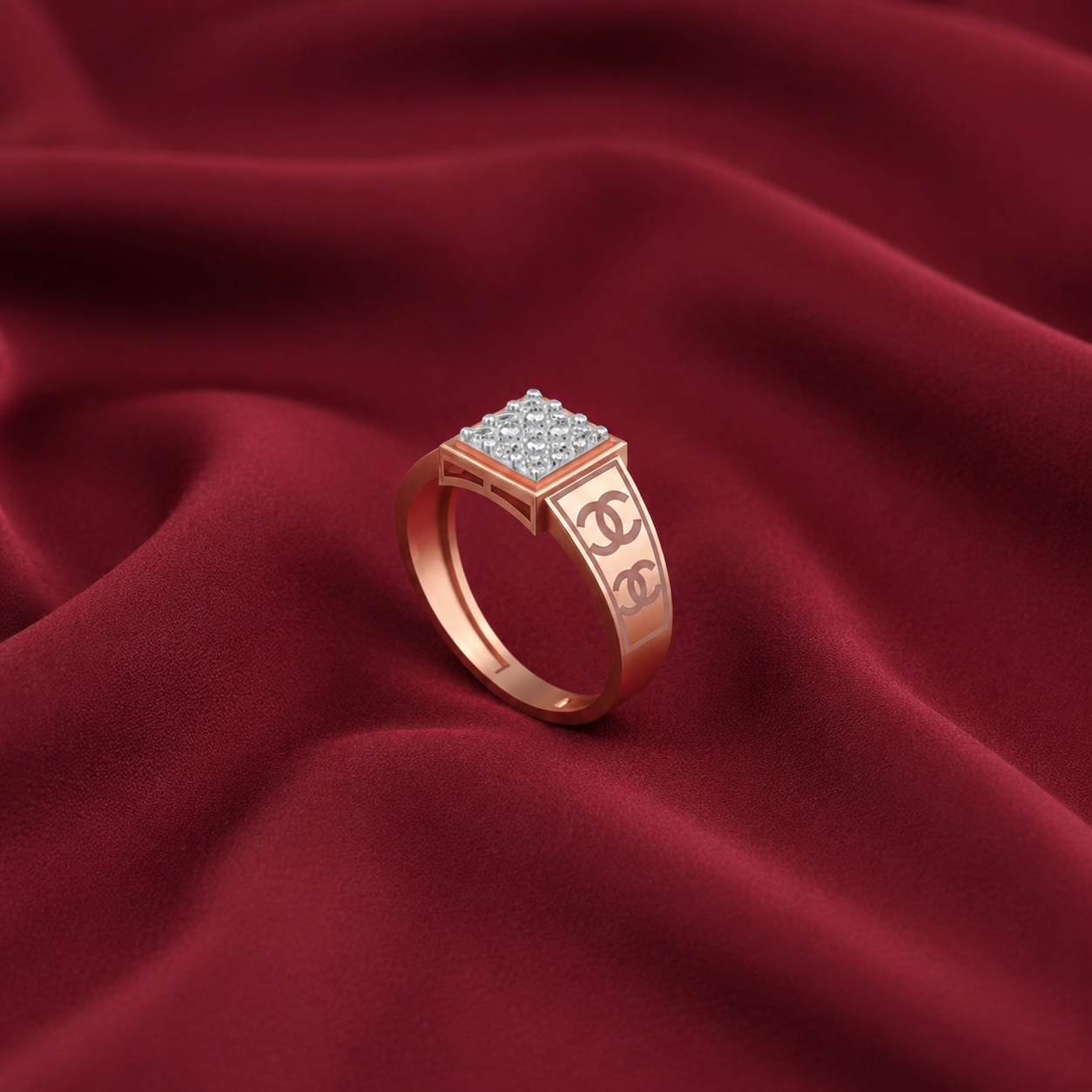 Monarch Edge Diamond Gents Ring