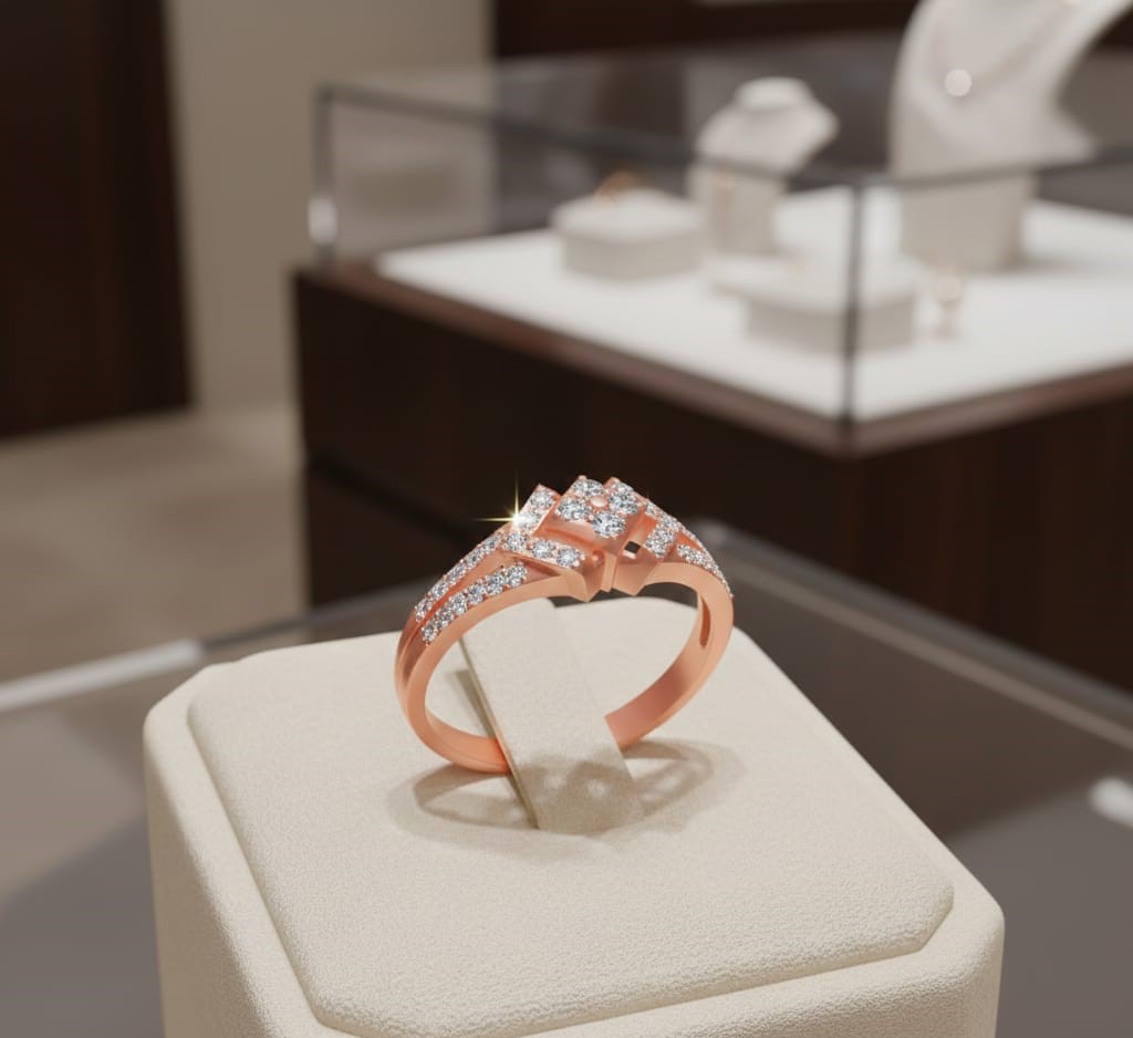 Elegant Signature Diamond Ladies Ring