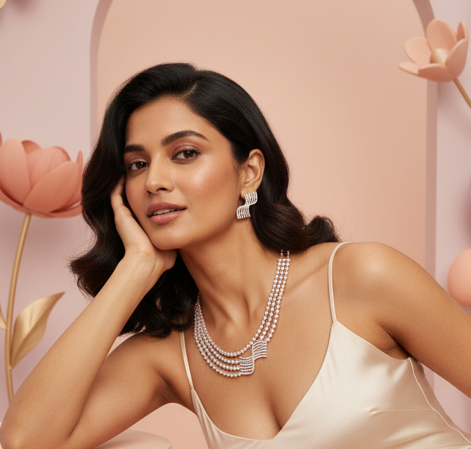 Elite Spark Diamond Elegance Necklace Set - 3