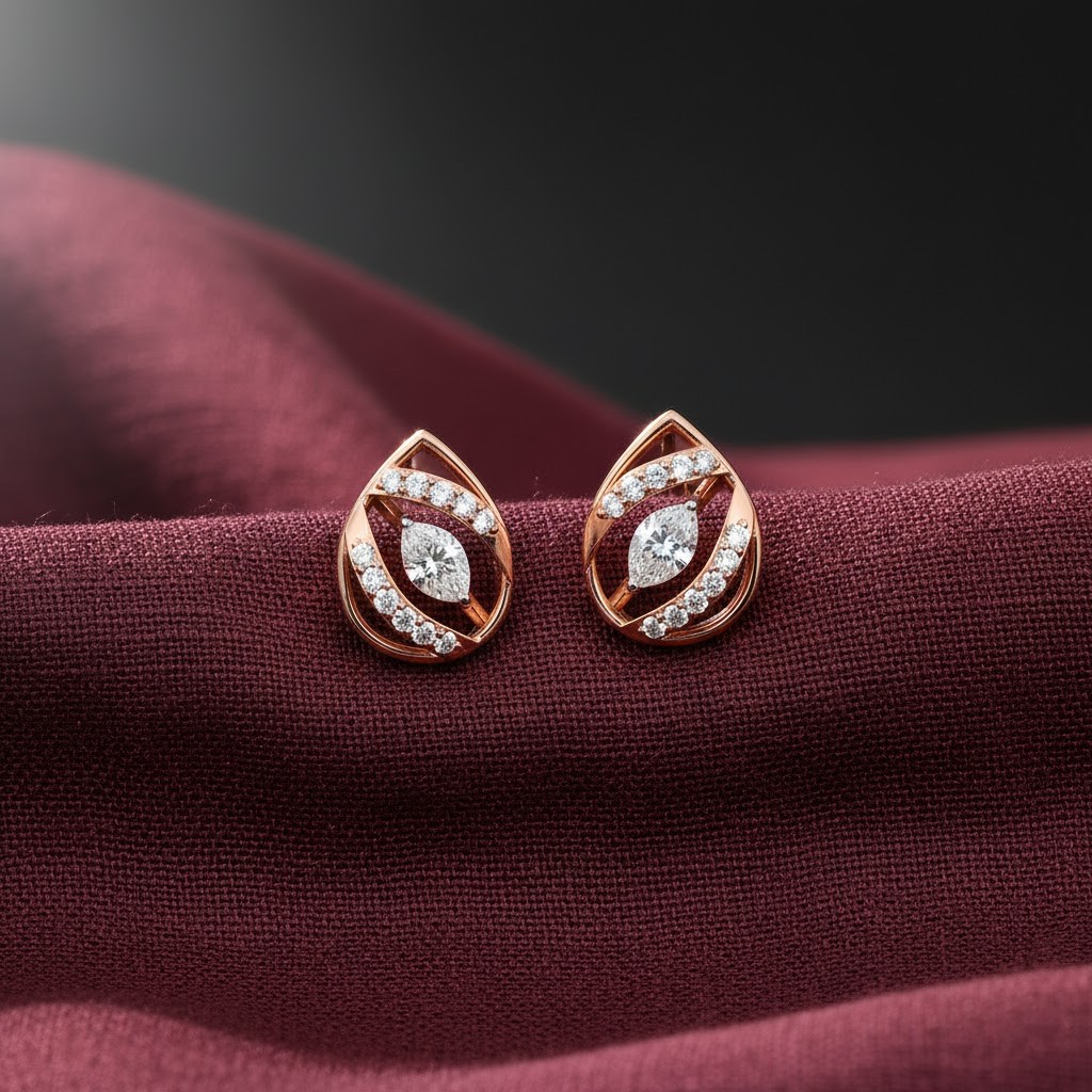 Fashion Trend Diamond Stud Earrings