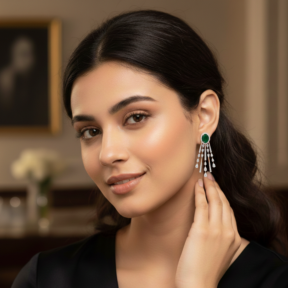 Kallia Luxe Diamond Danglers - 3