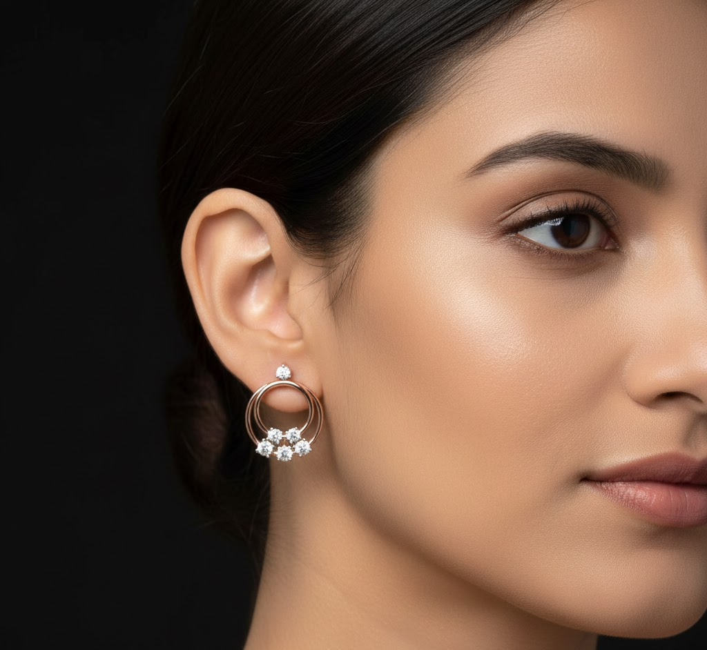 Elegant Diamond Stud Earrings in Modern Design