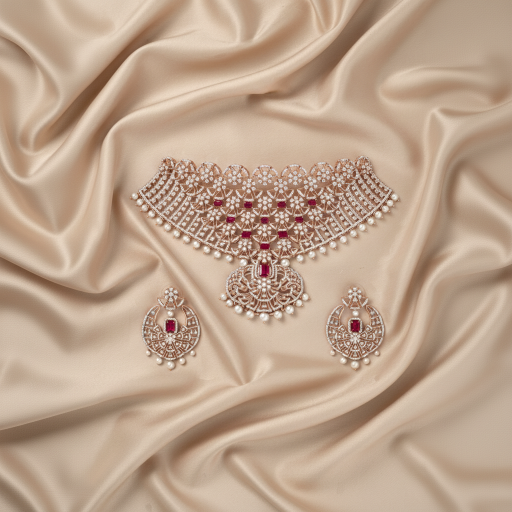 Bridal Brilliance Diamond Necklace Set