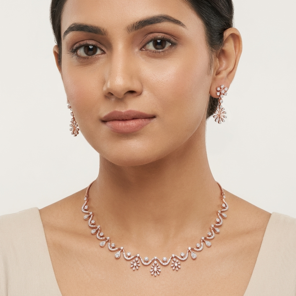 Classic Diamond Luxe Necklace Set - 4