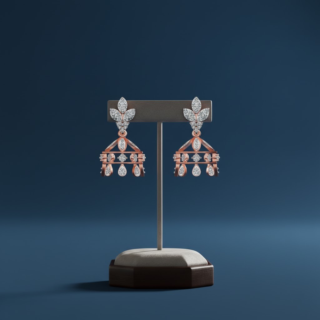 Luxury Radiant Diamond Jhumkis