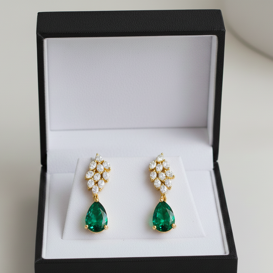 Refined Luxe Diamond Drop Earrings