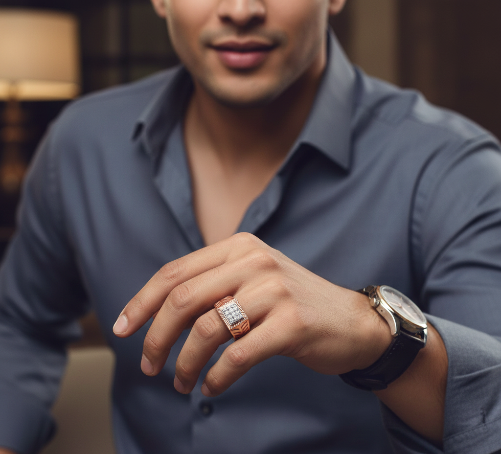 Sovereign Crest Diamond Gents Ring - 3