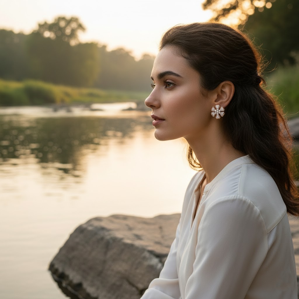 Wedding Style Diamond Studs - 3