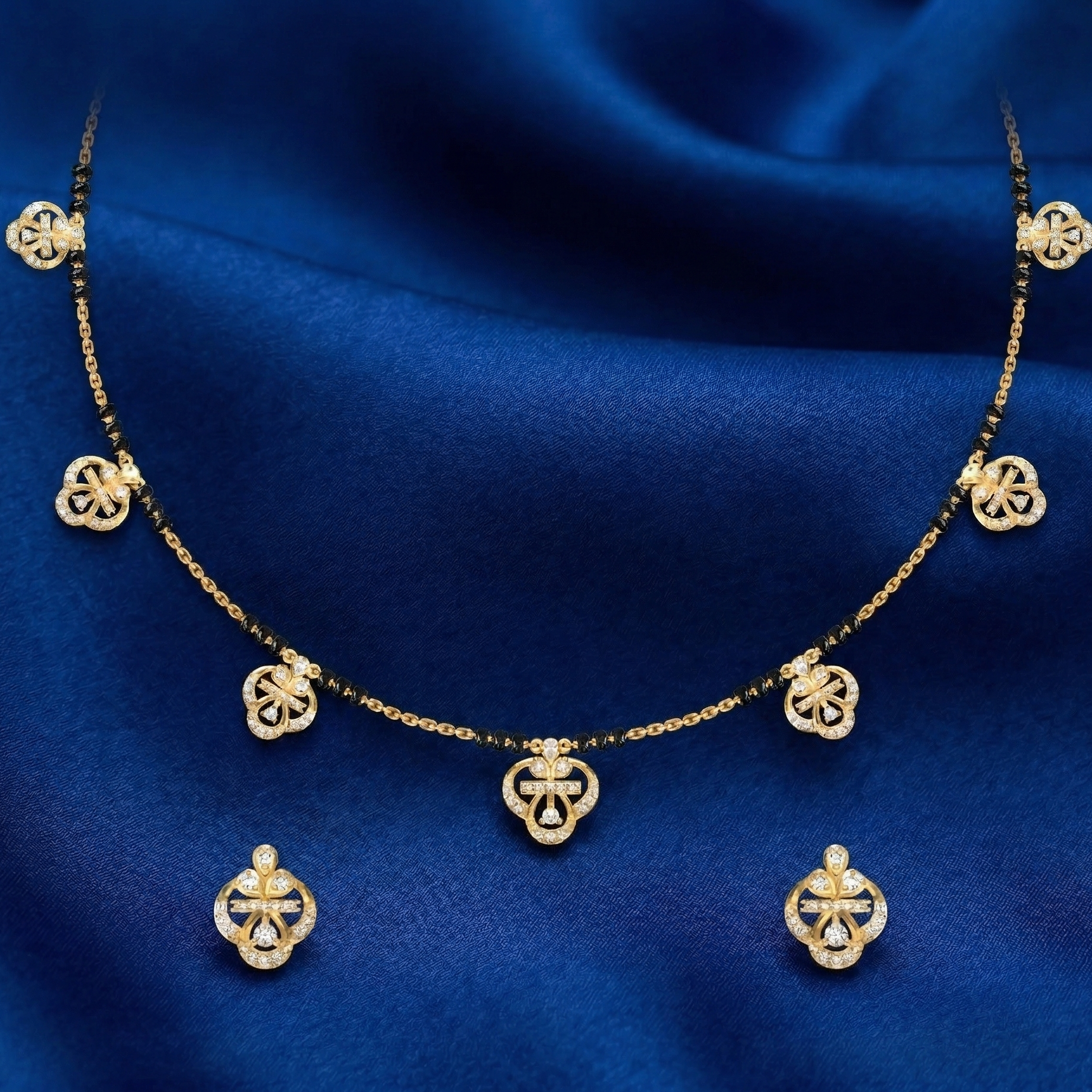 Luxury Diamond Spark Necklace Set