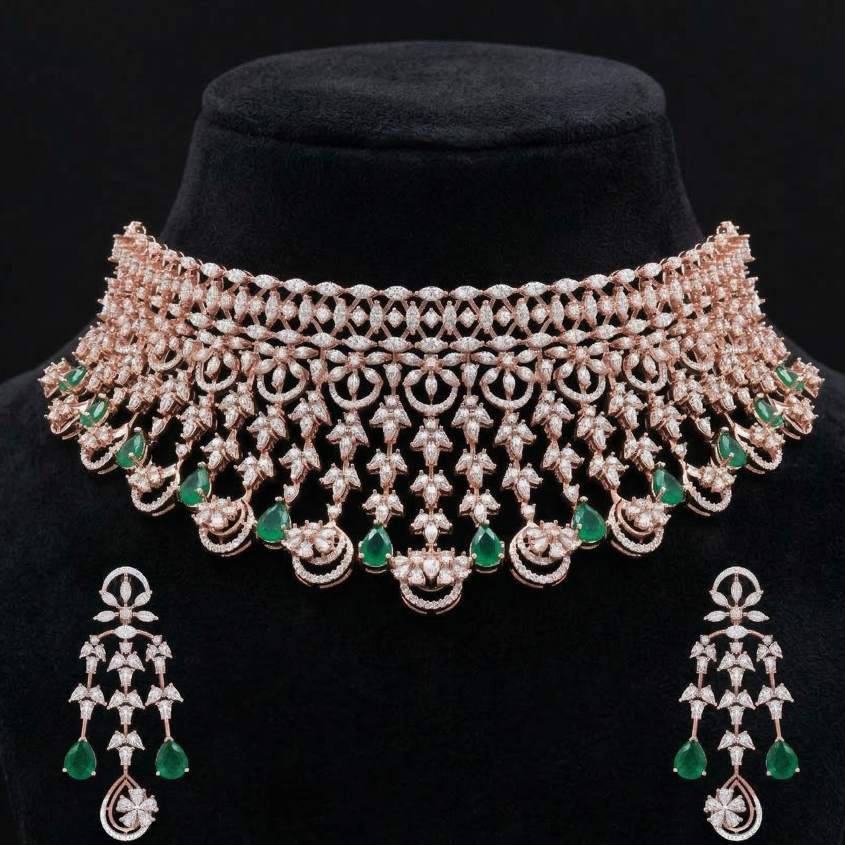 Premium Wedding Diamond Necklace Set