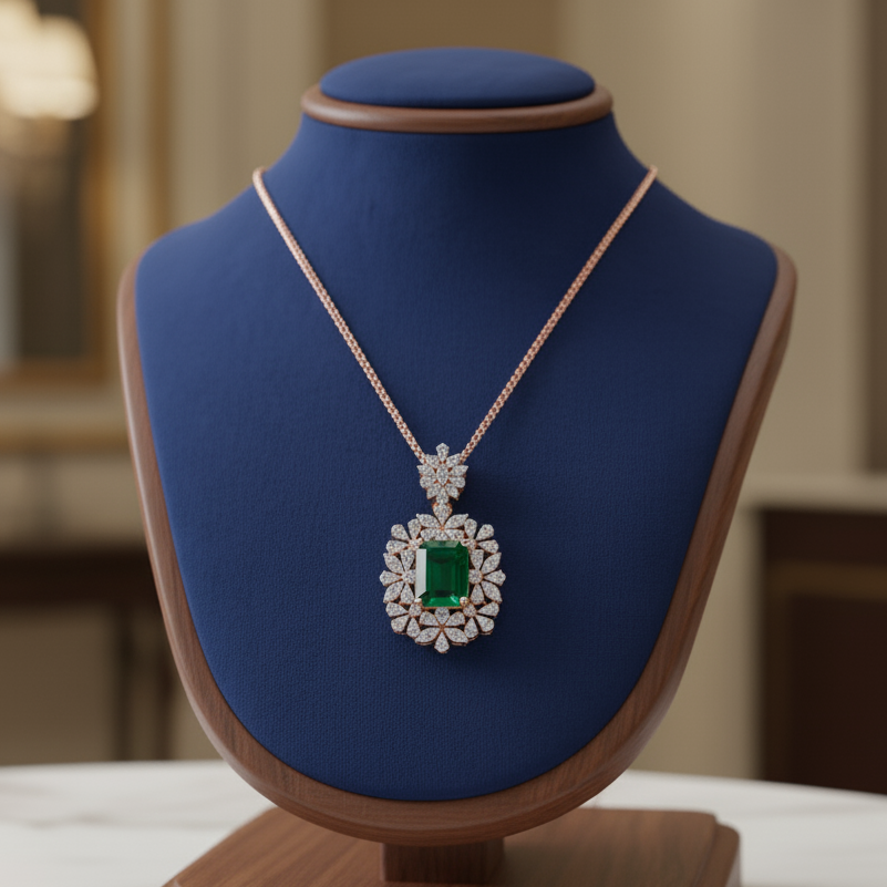 Crystal Glow Diamond Pendant - 3