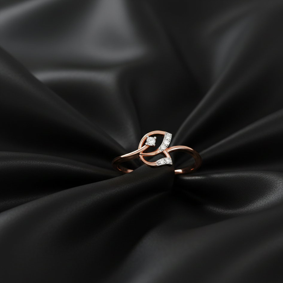 Luxe Grace Bloom Crest Diamond Ring - 3