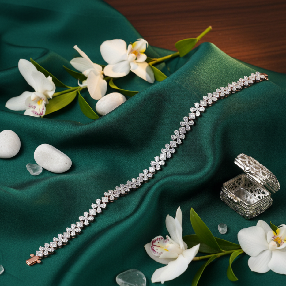 Soft Halo Diamond Chain Bracelet - 3