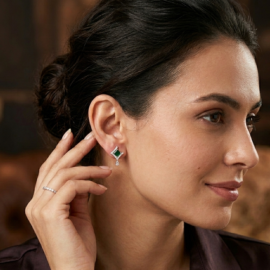 Stunning Diamond Hanging Earrings