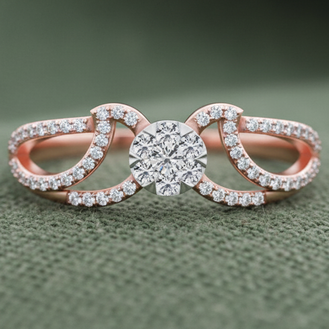 Luxe Grace Petal Diamond Ring