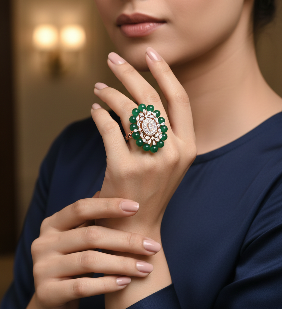 Luxe Crown Diamond Ladies Ring - 3