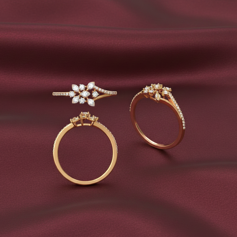Empress Luxe Petal Diamond Ring