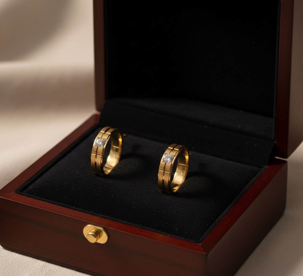 Sleek Diamond Couple Band