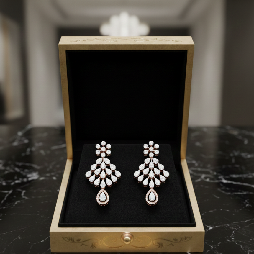 Elegant Diamond Stud Earrings in Premium Design