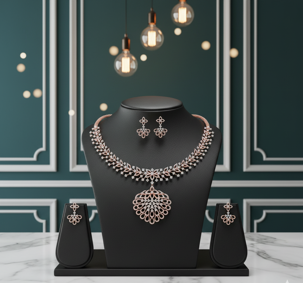 Pure Brilliance Diamond Necklace for Bridal Elegance