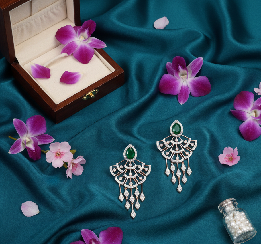 Celestial Beam Diamond Danglers