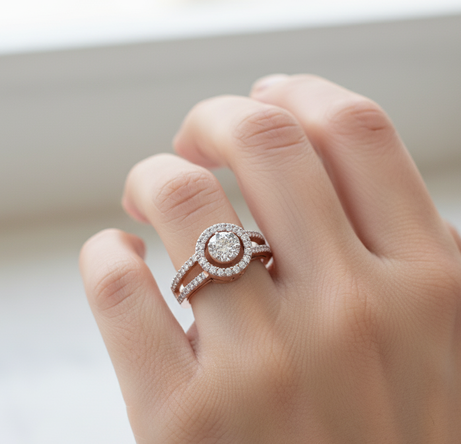 Zara Split Shank Diamond Ring
