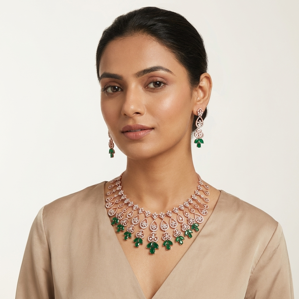 Designer Sparkle Wedding Diamond Set - 4