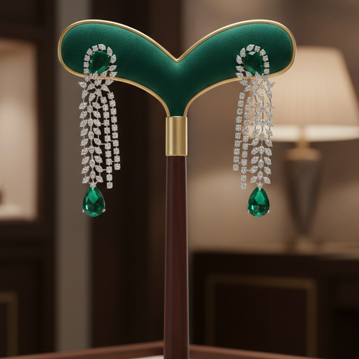 Radiant Glow Diamond Dangle Earrings