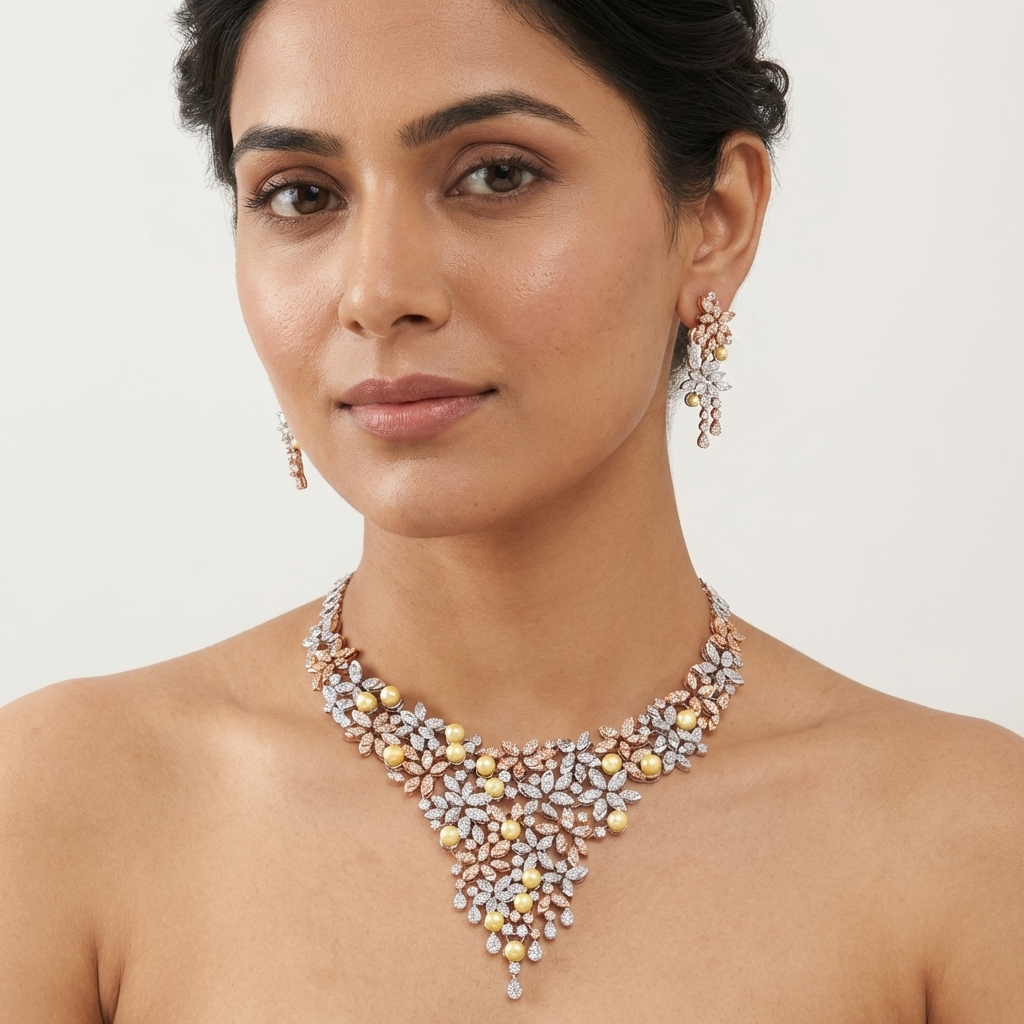 Bridal Charm Diamond Necklace Collection - 4