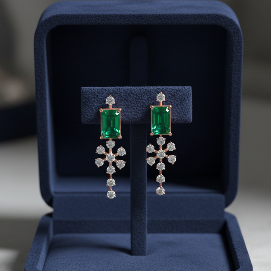 Haloria Spark Diamond Danglers