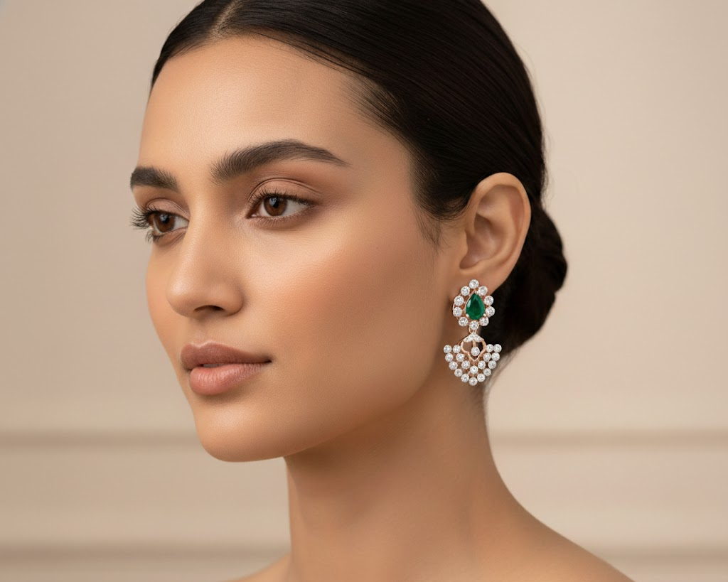 Zephyra Luxe Diamond Dangler Earrings