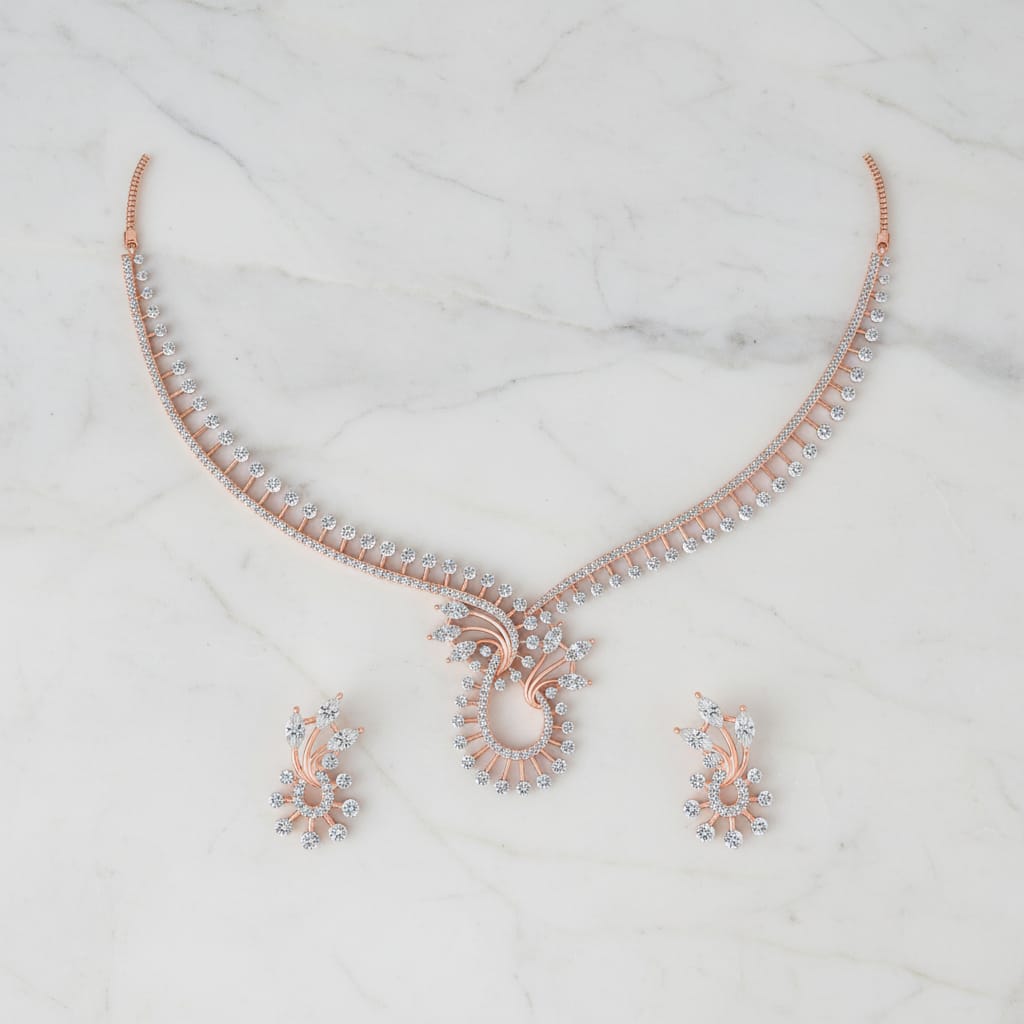 Imperial Diamond Elegance Necklace Set