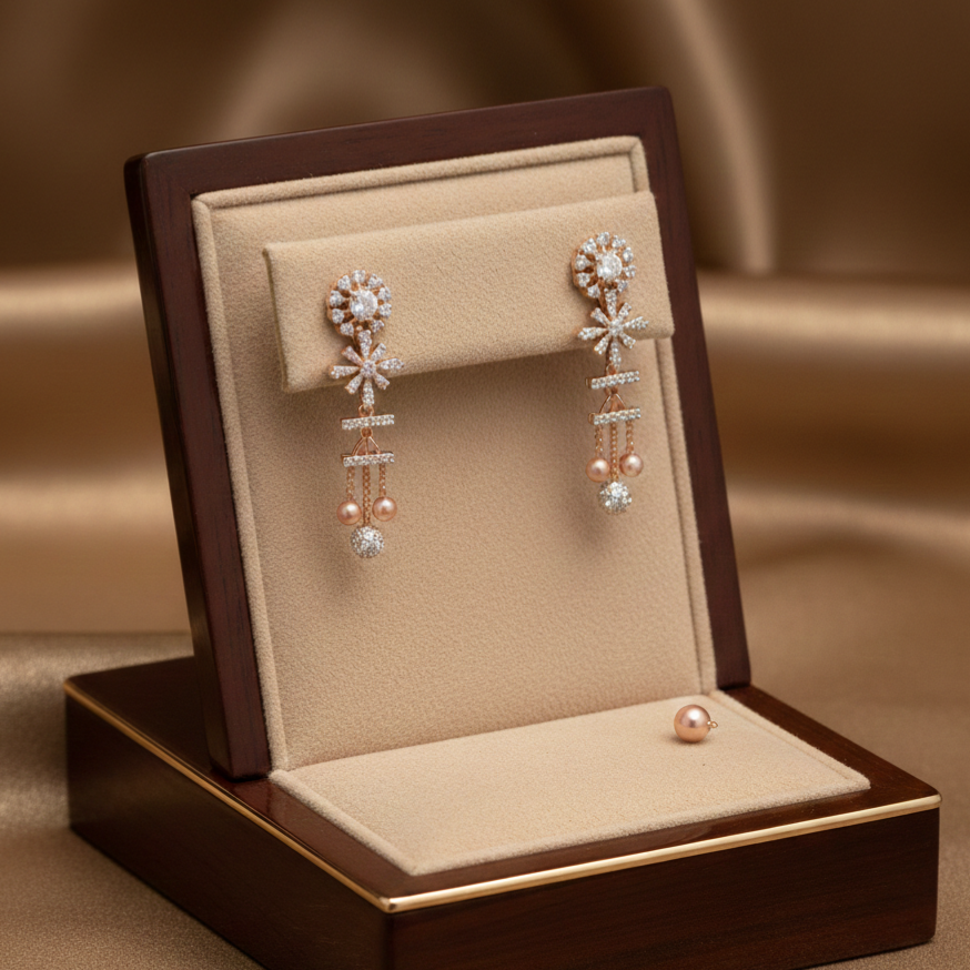 Caelina Diamond Drop Danglers