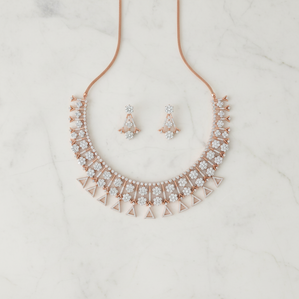 Supreme Diamond Shine Necklace Set
