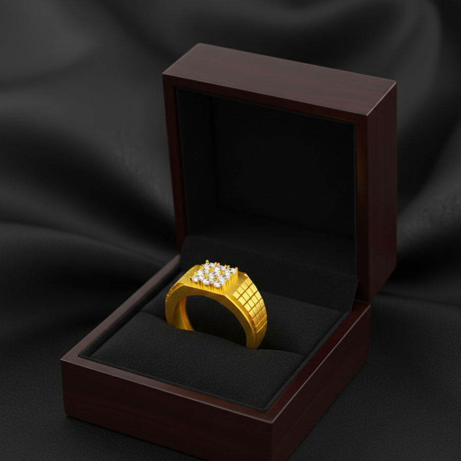 Refined Power Diamond Gents Ring