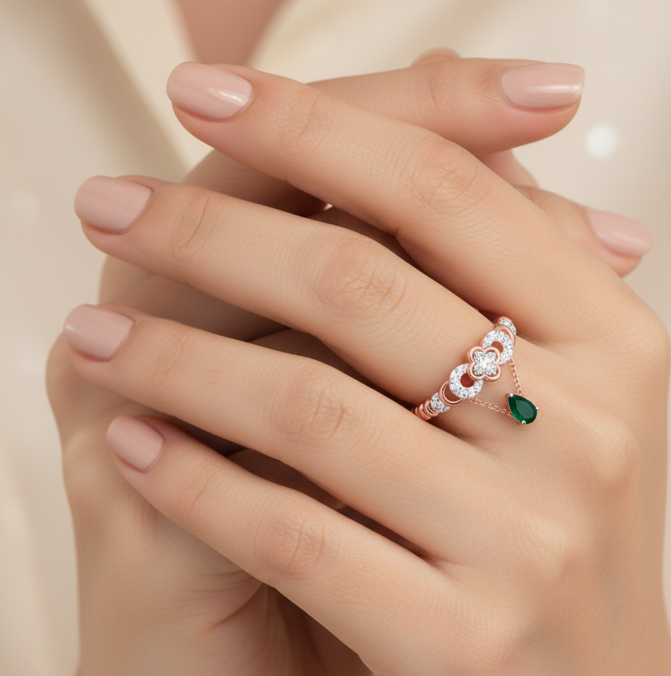 Regal Luxe Aura Bloom Diamond Ring - 3