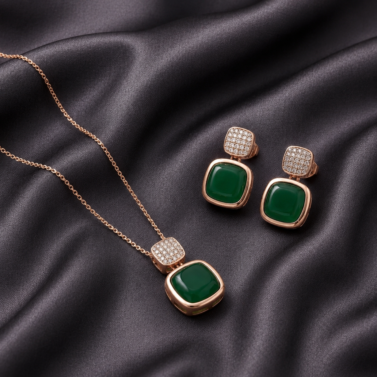 Celestial Shine Diamond Pendant Set - 3