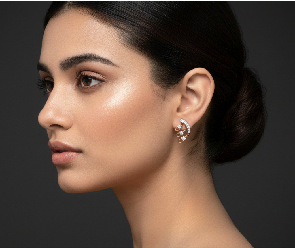 Pure Spark Diamond Stud Earrings