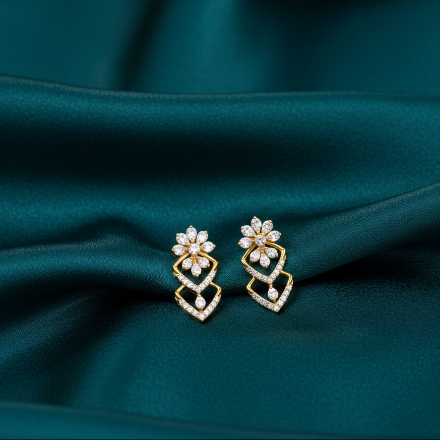 Elegant Diamond Stud Earrings with Lasting Shine
