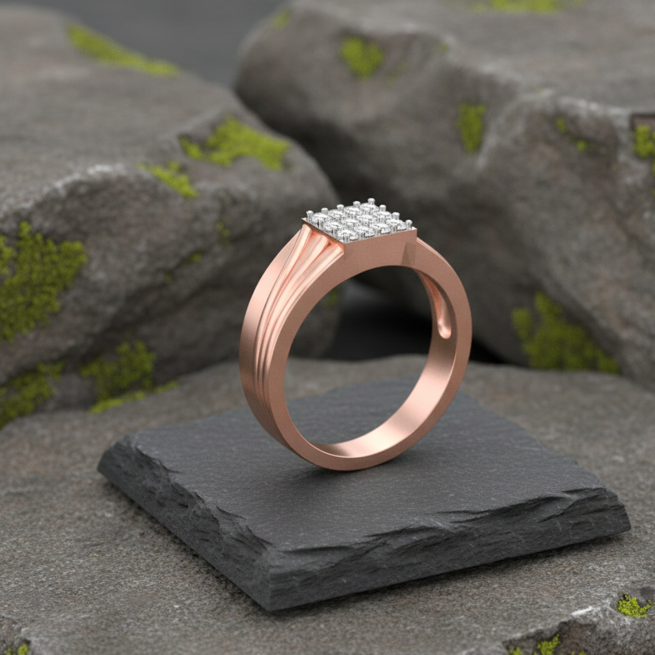 Elite Royalty Diamond Gents Ring - 4