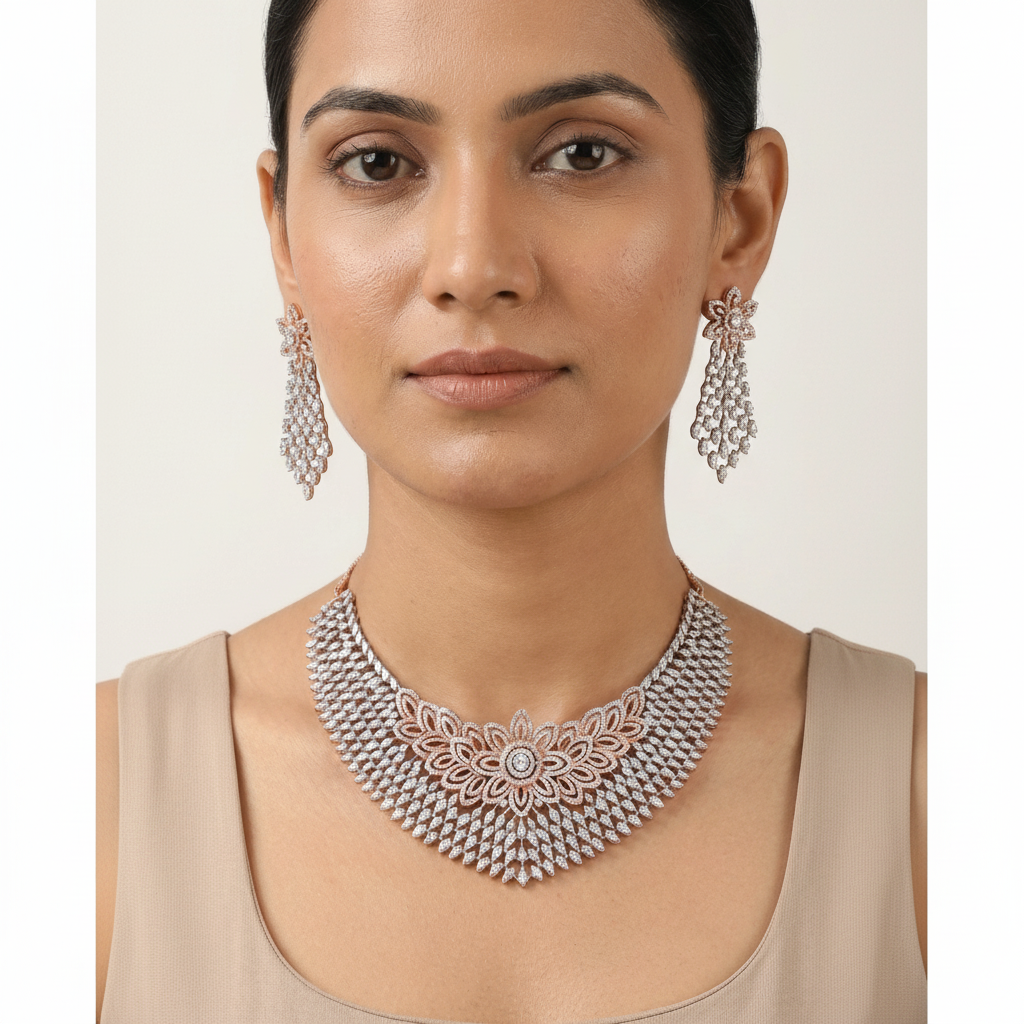 Luxe Bridal Diamond Necklace Collection
