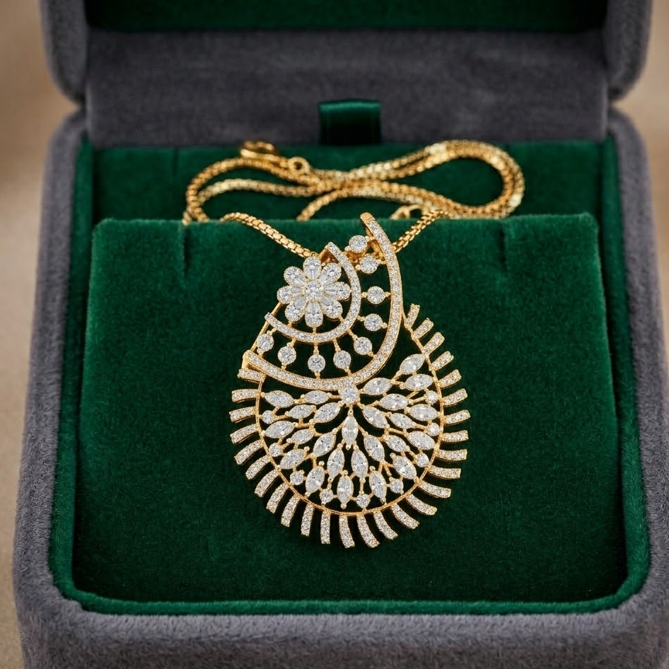 Diamond Aurora Lily Pendant - 3