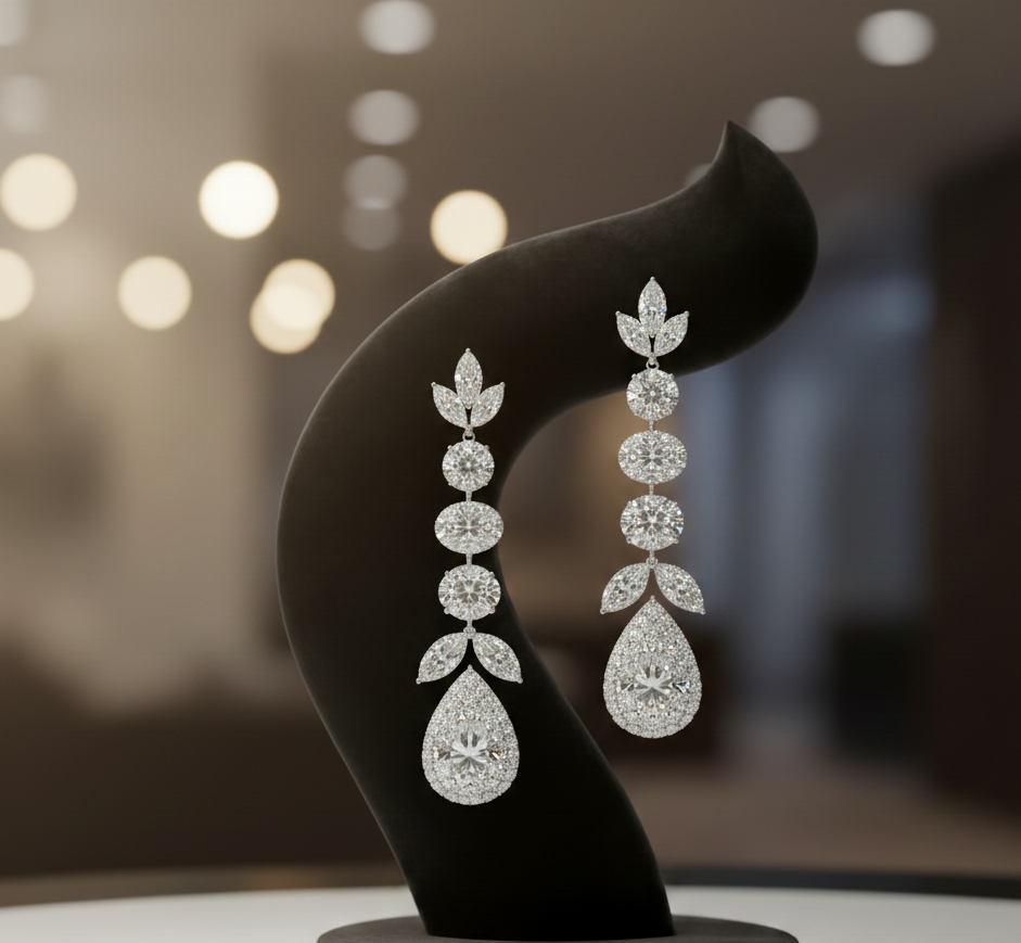 Gleamora Diamond Dangler Earrings