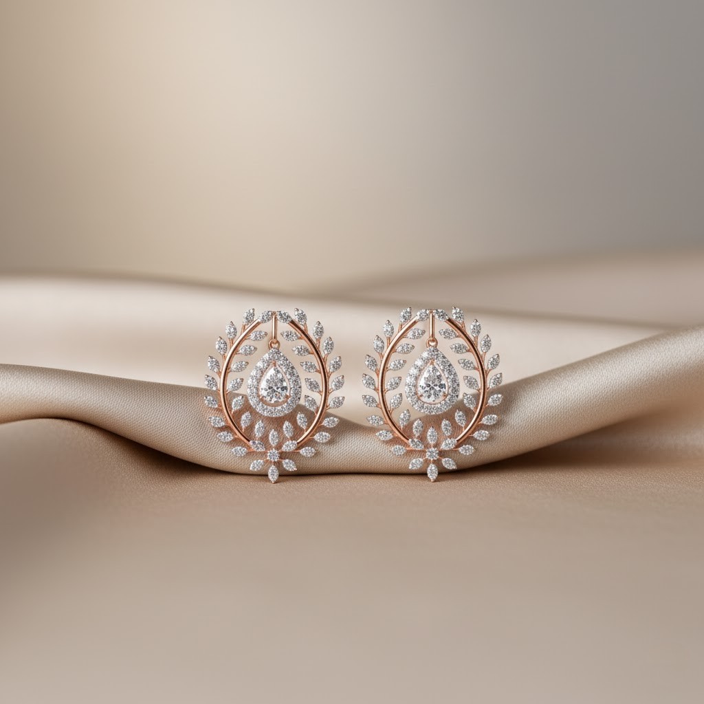 Whisper Shine Diamond Stud Earrings