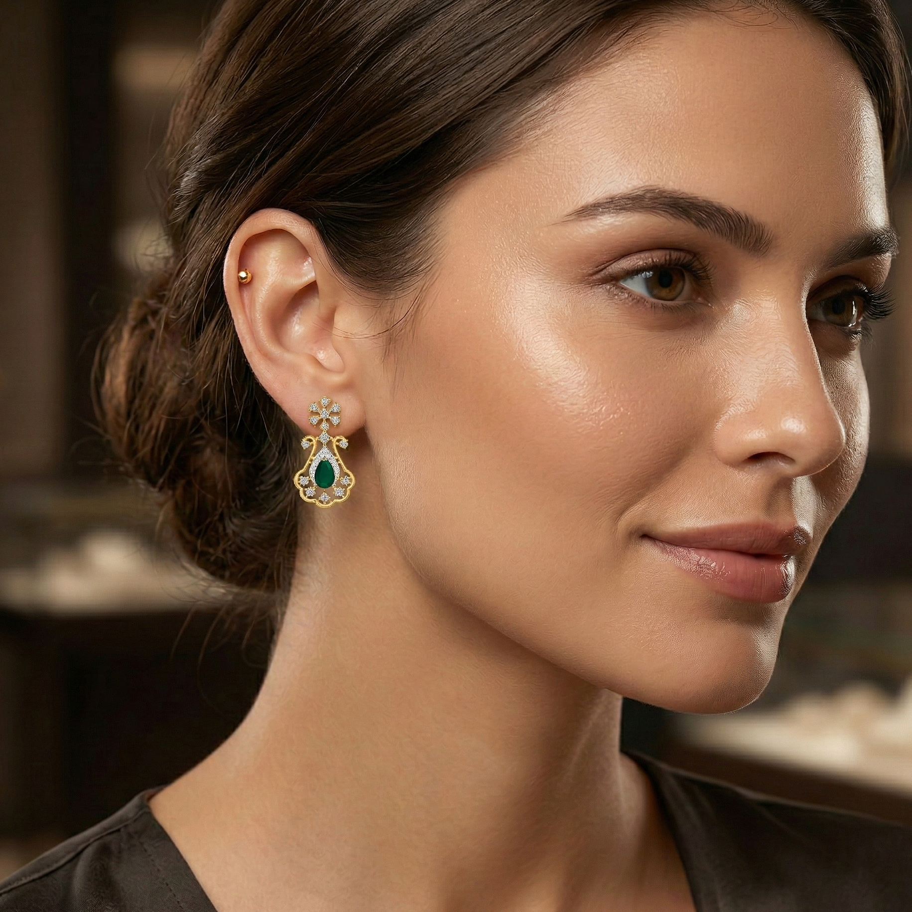 Luxe Diamond Dangler Earrings for Women - 3