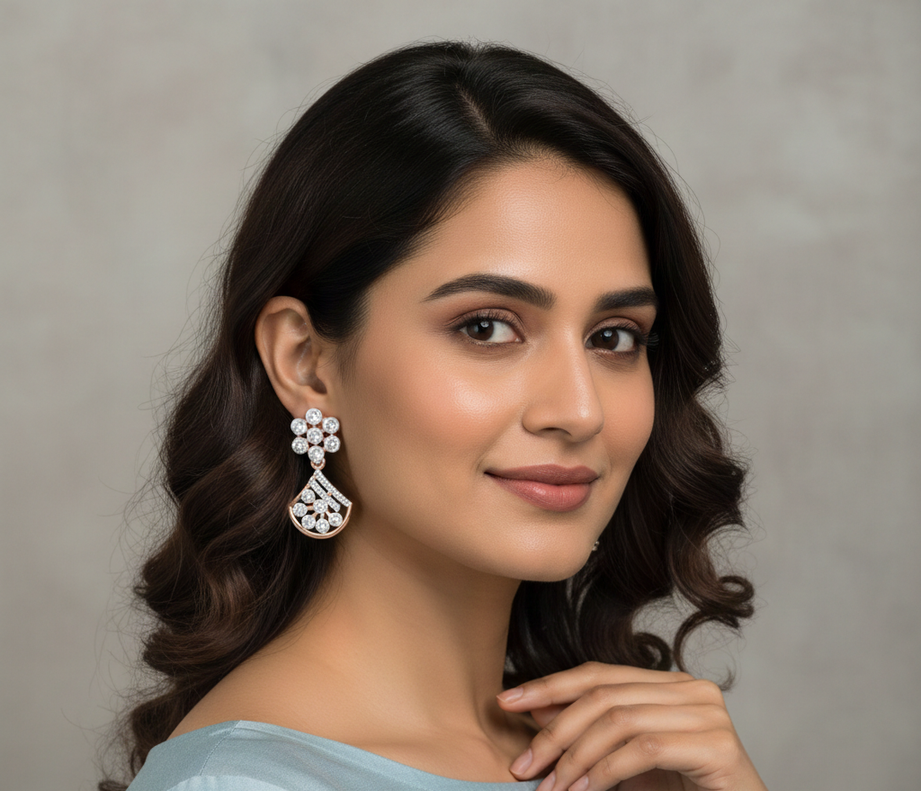 Aurielle Luxe Diamond Drop Earrings