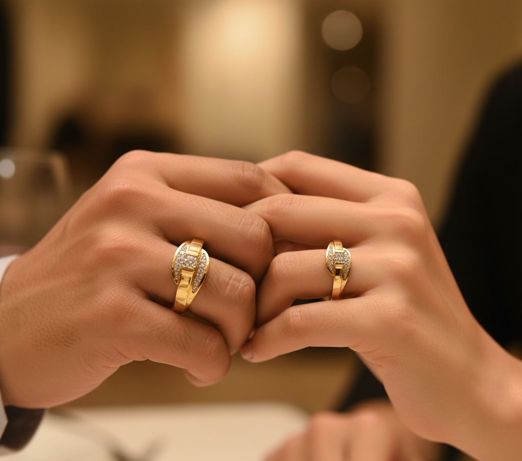 Graceful Diamond Couple Band